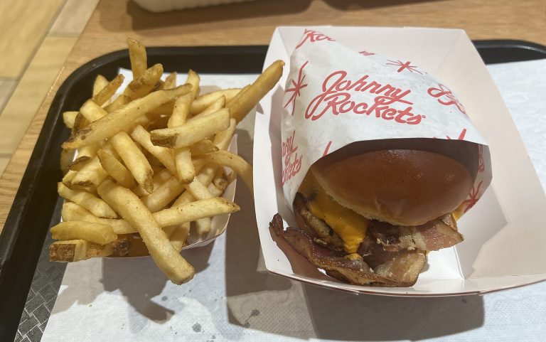 2048px Johnny Rockets Fries and Plain Bacon Cheeseburger at Flamingo Food Court 768x481