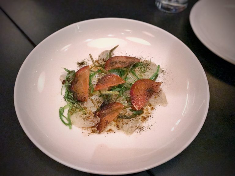 2048px Citrus cured fluke seaweed pickled plum 768x576