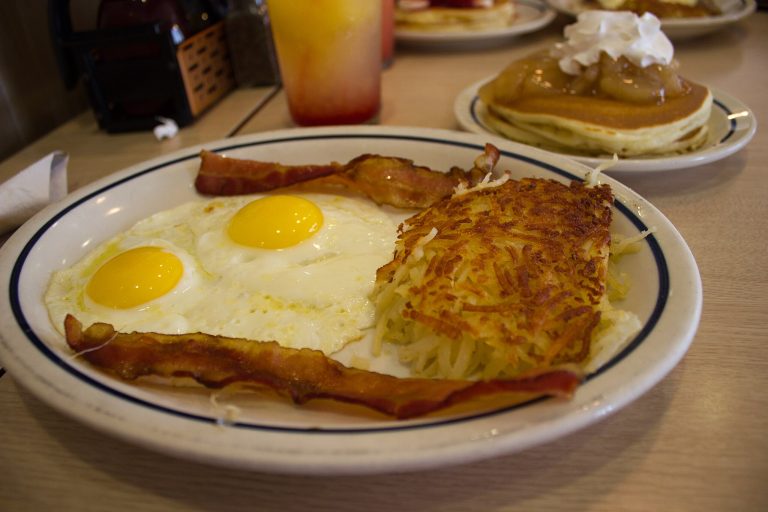 2048px Pancakes eggs bacon  hash browns at IHOP 2 768x512